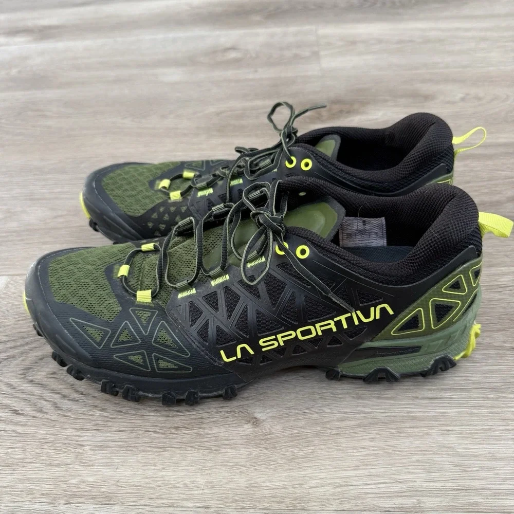 La Sportiva Bushido II Mens Size 11 Green Black Trail Running Shoes 2091-C